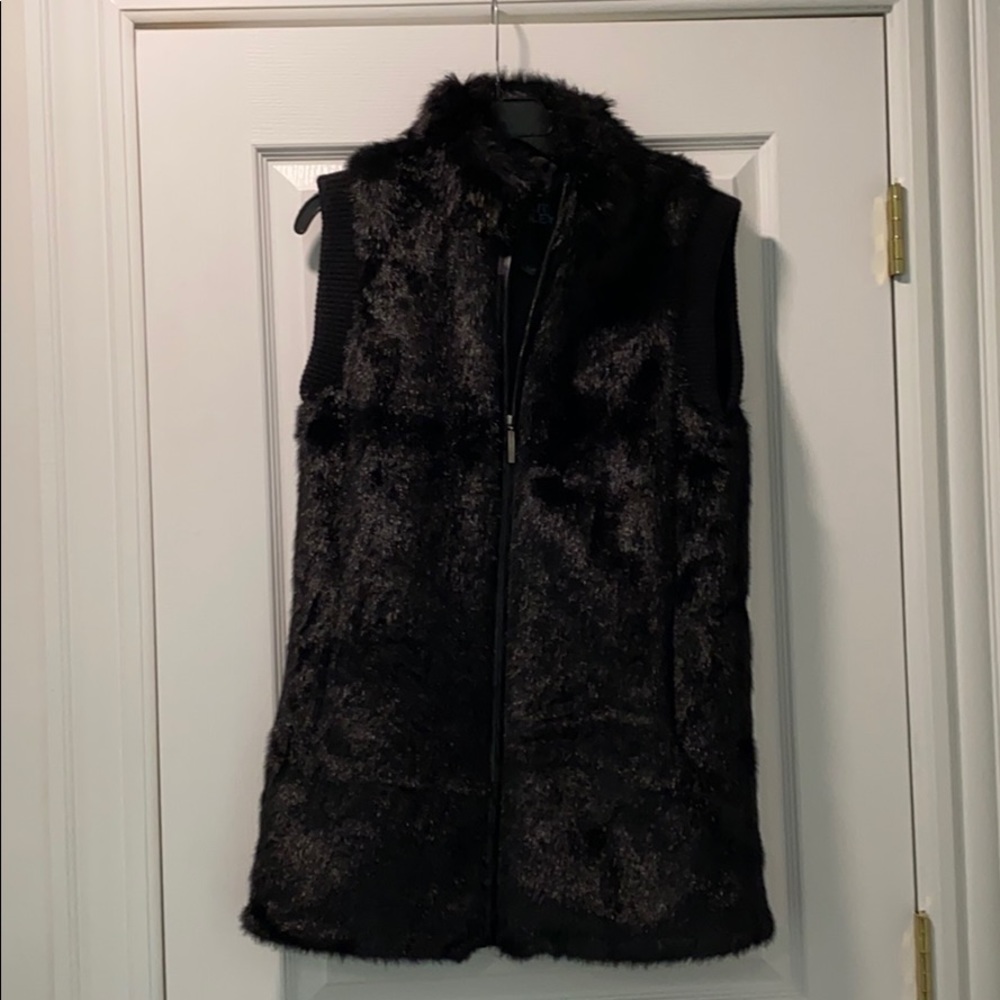Hilary Radley Faux Fur Vest